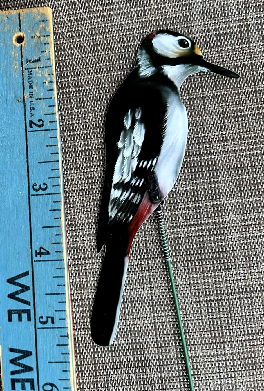Bird Picks Lot of 3 Decorative Plastic w/Wire Stems Macaw Hummingbird Woodpecker