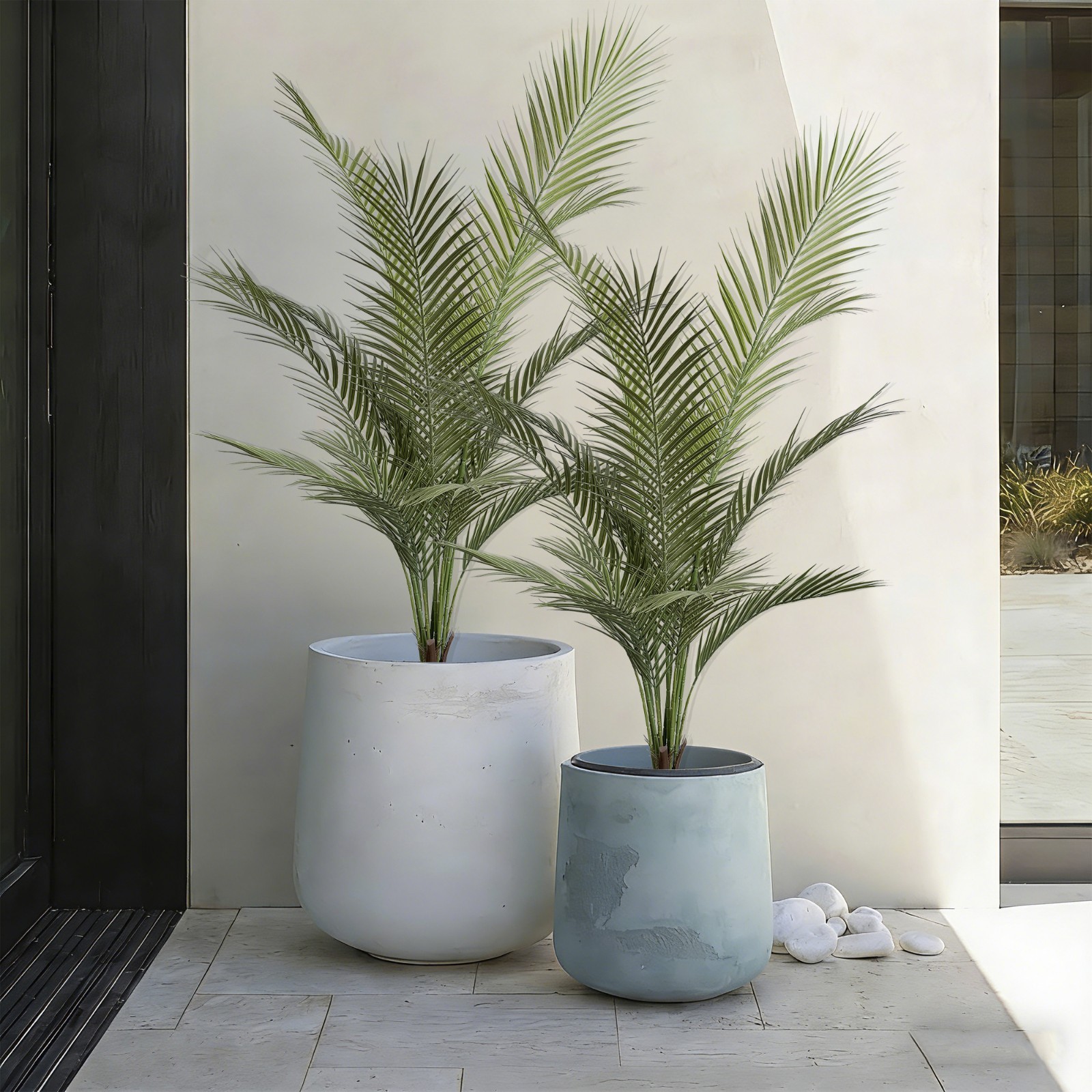 2Pack 120cm Artificial Areca Palm Plant with Black Pot Indoor Balcony Home Decor