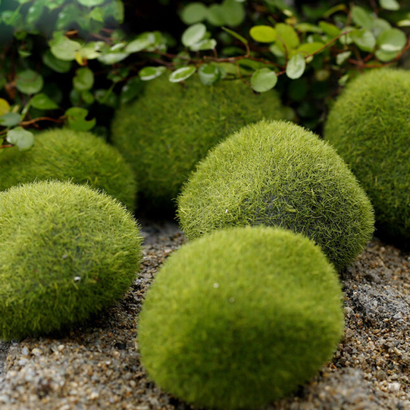 Artificial Moss Stones Grass Fake Rock Green Plant Landscape Garden Decor