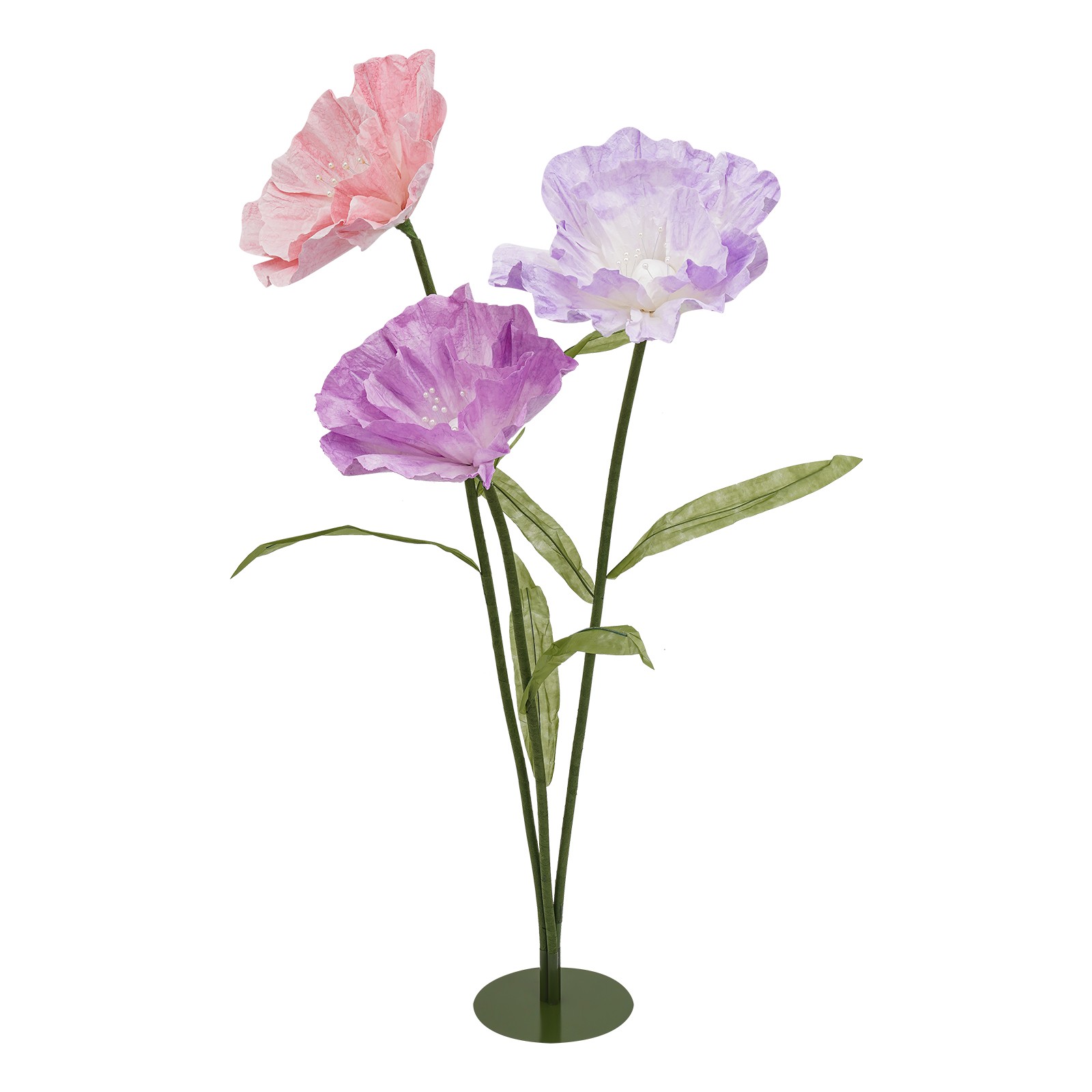 Large Artificial Flowers with Stems and Base, Huge Artificial Flower for Party