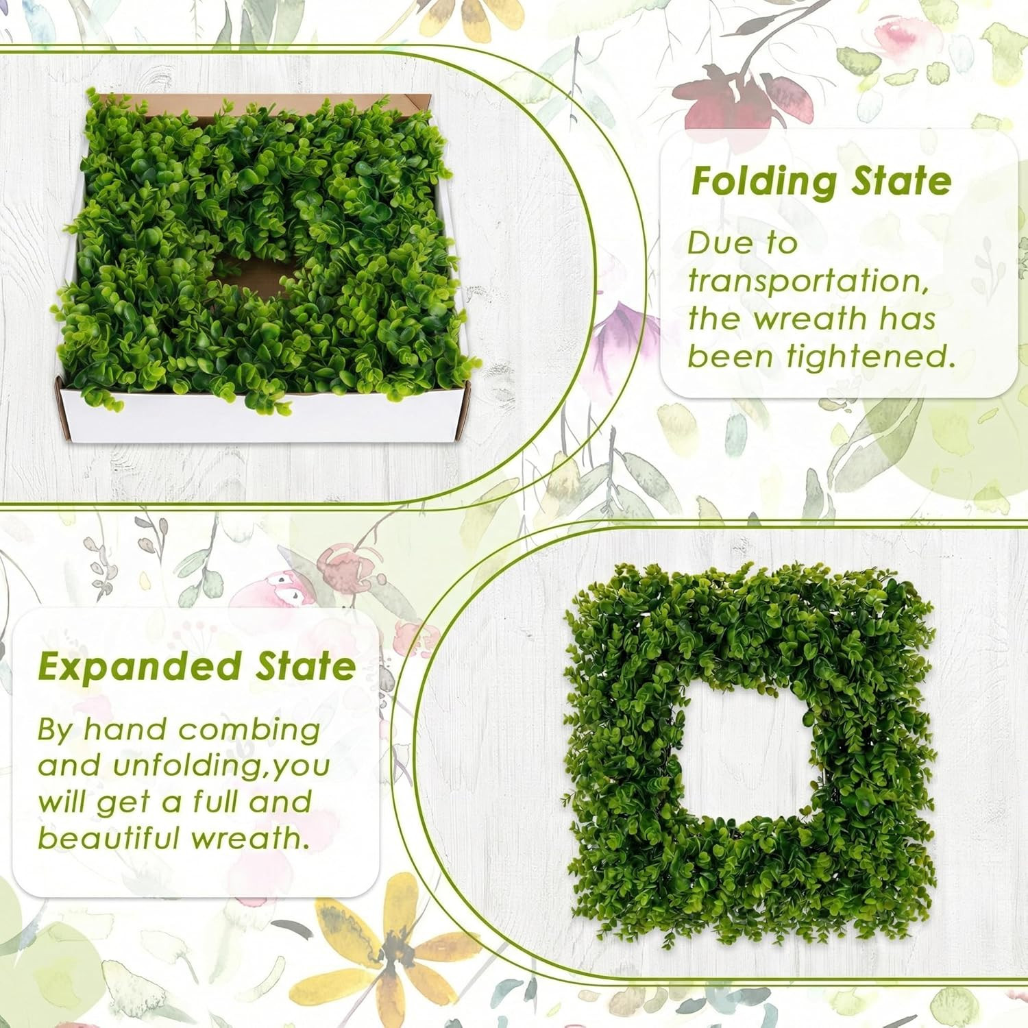 20″ Boxwood Wreath – Elegant Artificial Greenery for Home Decor & Events