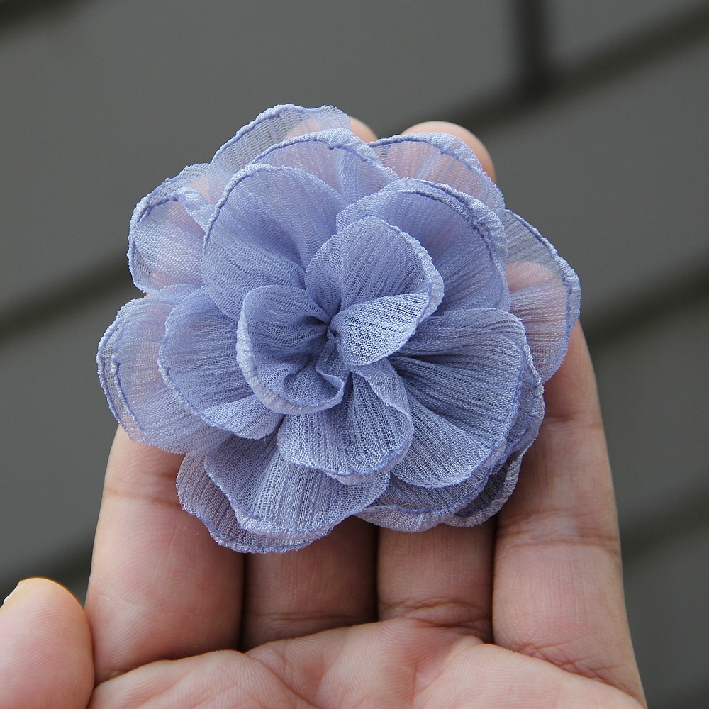 6cm Rose Camellia Chiffon Fabric Flower For Wedding Invitation Artificial Flower