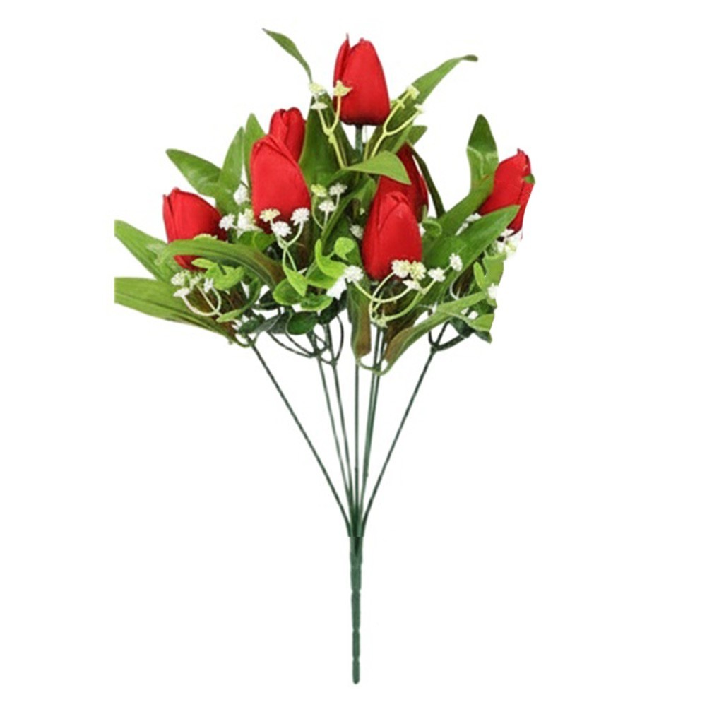 Artificial Tulip Bouquet 36cm for Wedding Venue Home Decor and Photo Studio Use