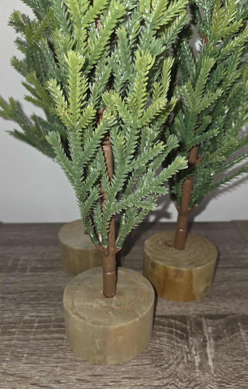 Set of 3 Christmas Target Bullseye’s Playground Wood Base Tree Mini Christmas
