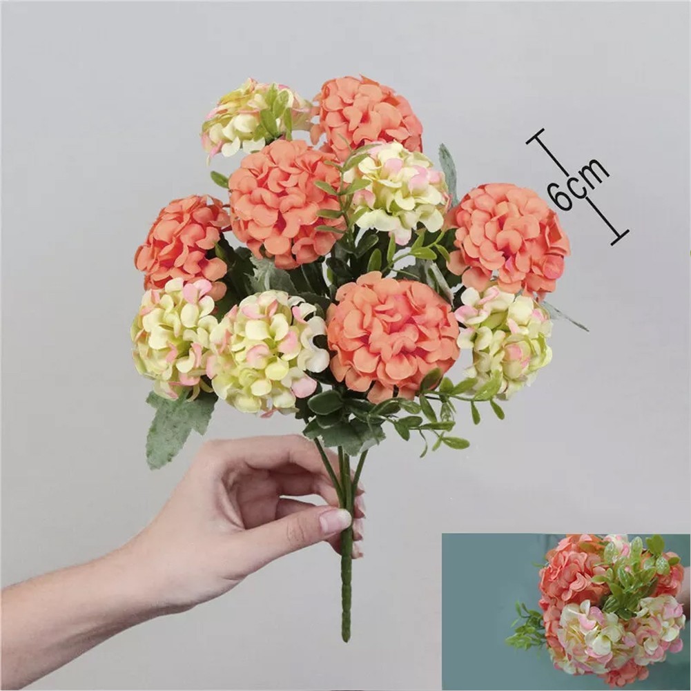 Lifelike White Hydrangea Artificial Flower Bouquet Perfect for Weddings