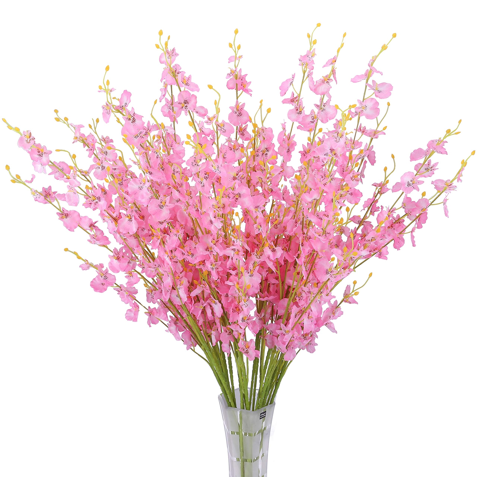 Artificial Dancing Lady Orchid Silk Faux Flowers Fake Butterfly Orchids 10 Pc…