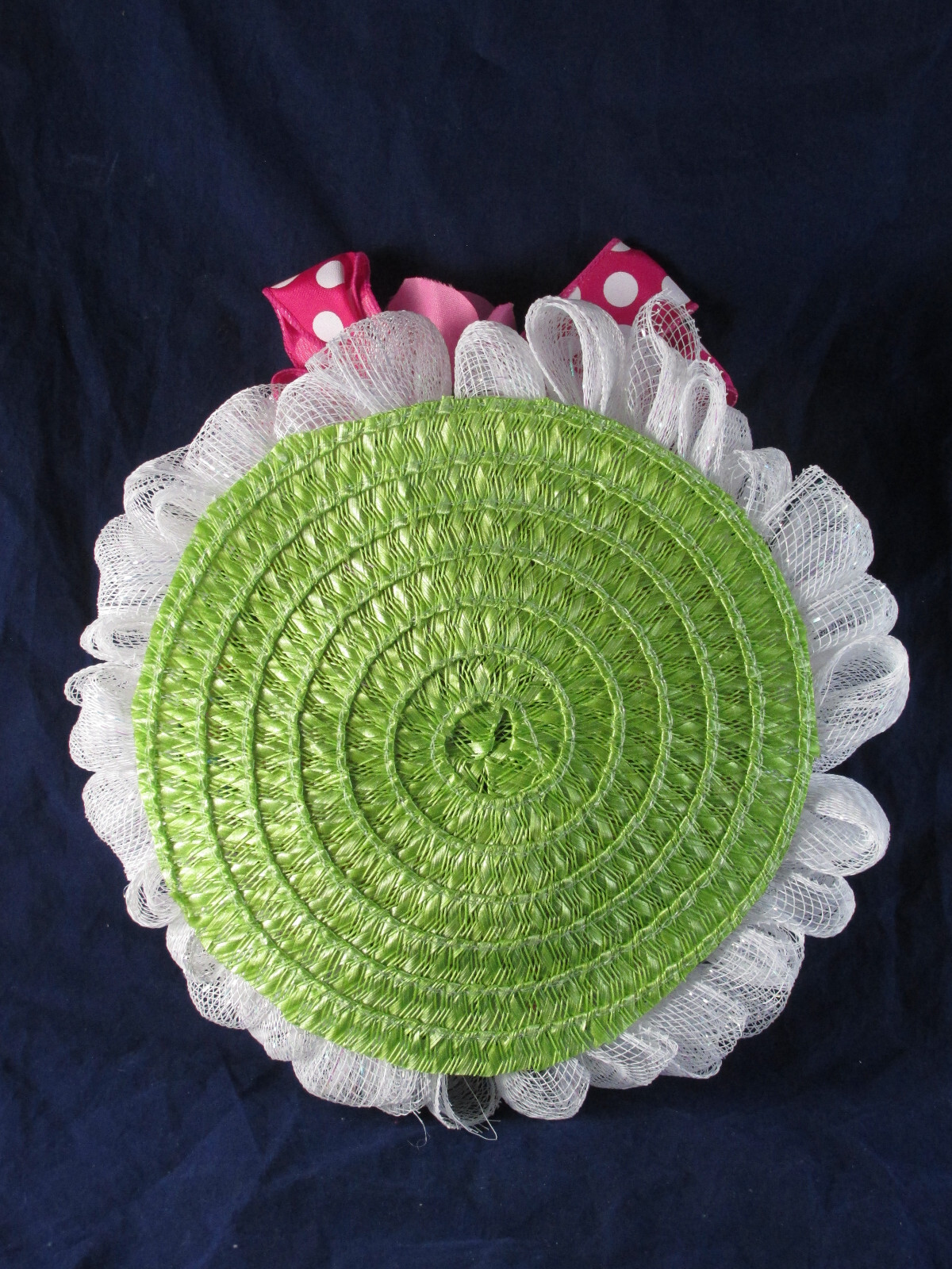 8 Inch Spring Flower Deco Mesh Wreath