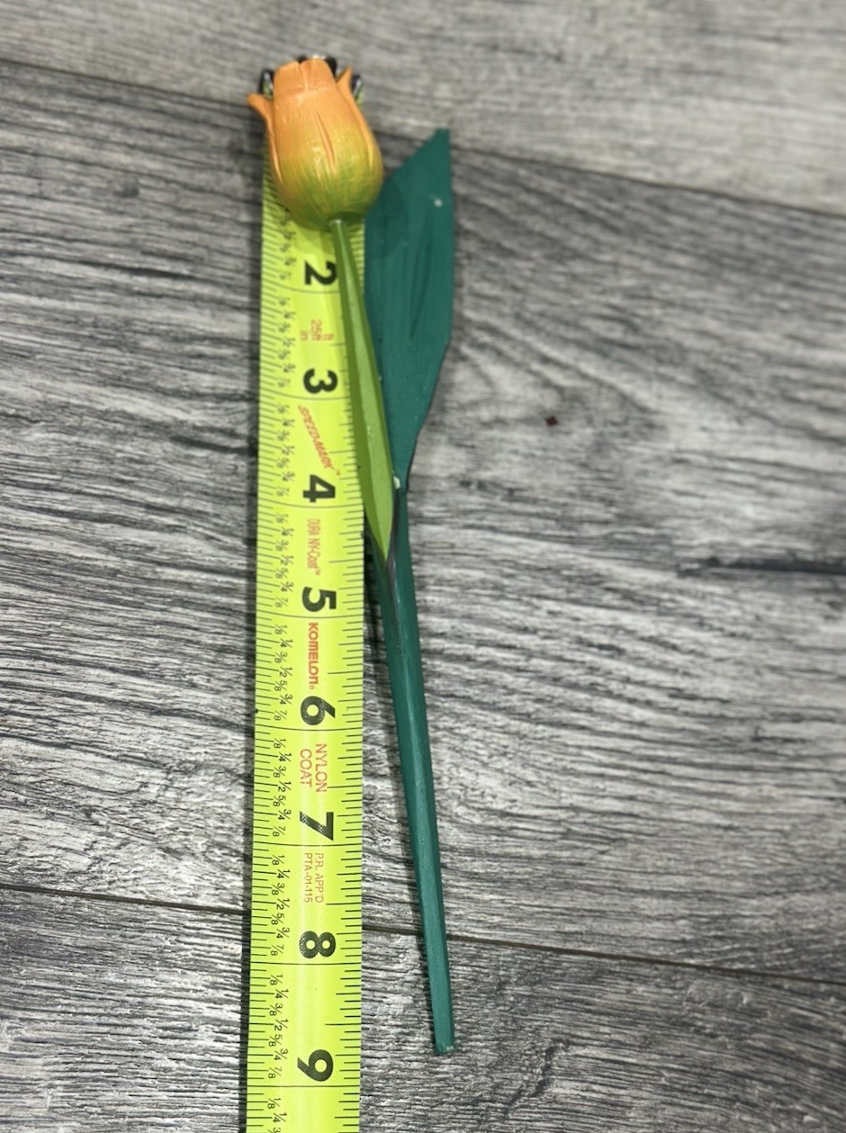 Wood Flowers Long Stem 9”- 31” floral arrangement Rose Tulip Lily Home Decor Lot