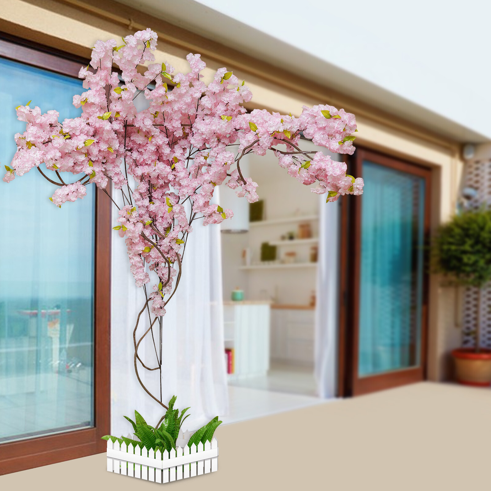 Artificial Cherry Blossom Tree 30 Branches Pink Wedding Decor