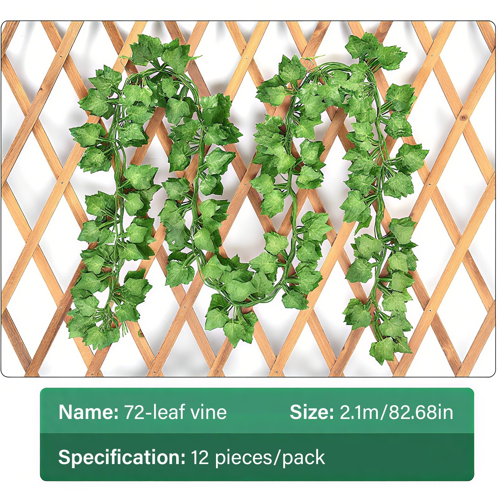 12PCS Artificial Vine Garland Faux Greenery | Home Wedding Outdoor Decor