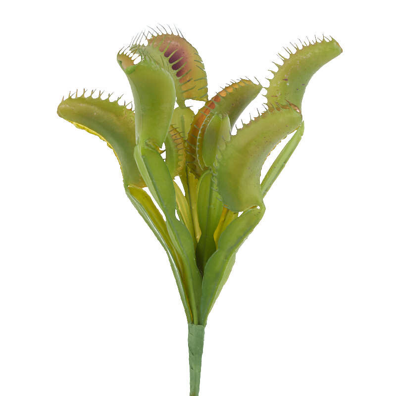 4 Artificial 9″ Vinyl Venus Flytrap Plants for Florals, Crafting and Decor