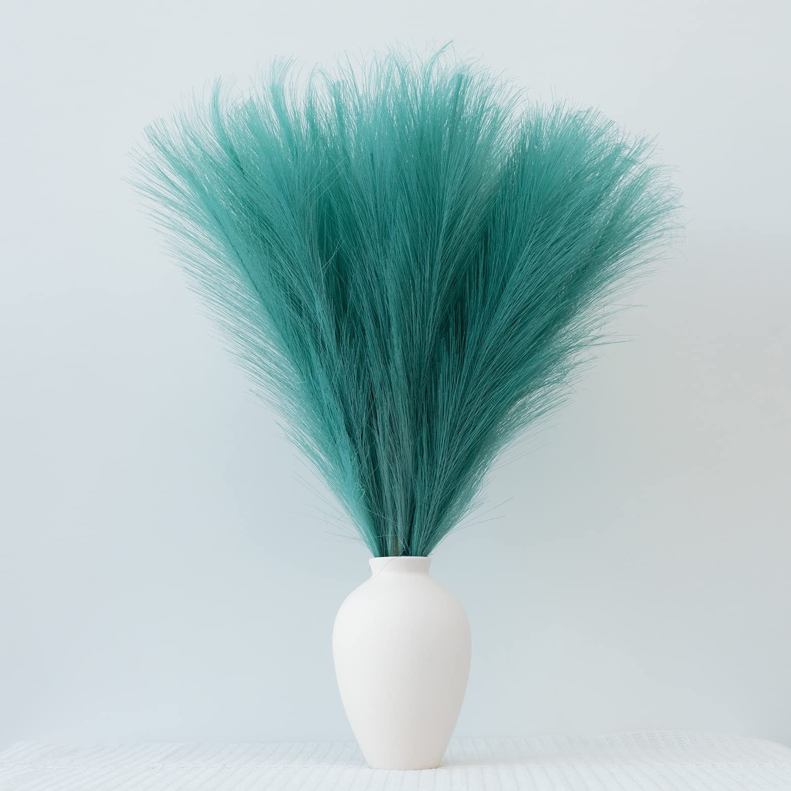 Pampas Grass Decor, Fluffy Faux Pampas Grass 6 Stem 18″/45cm Pompous Grass Sm…