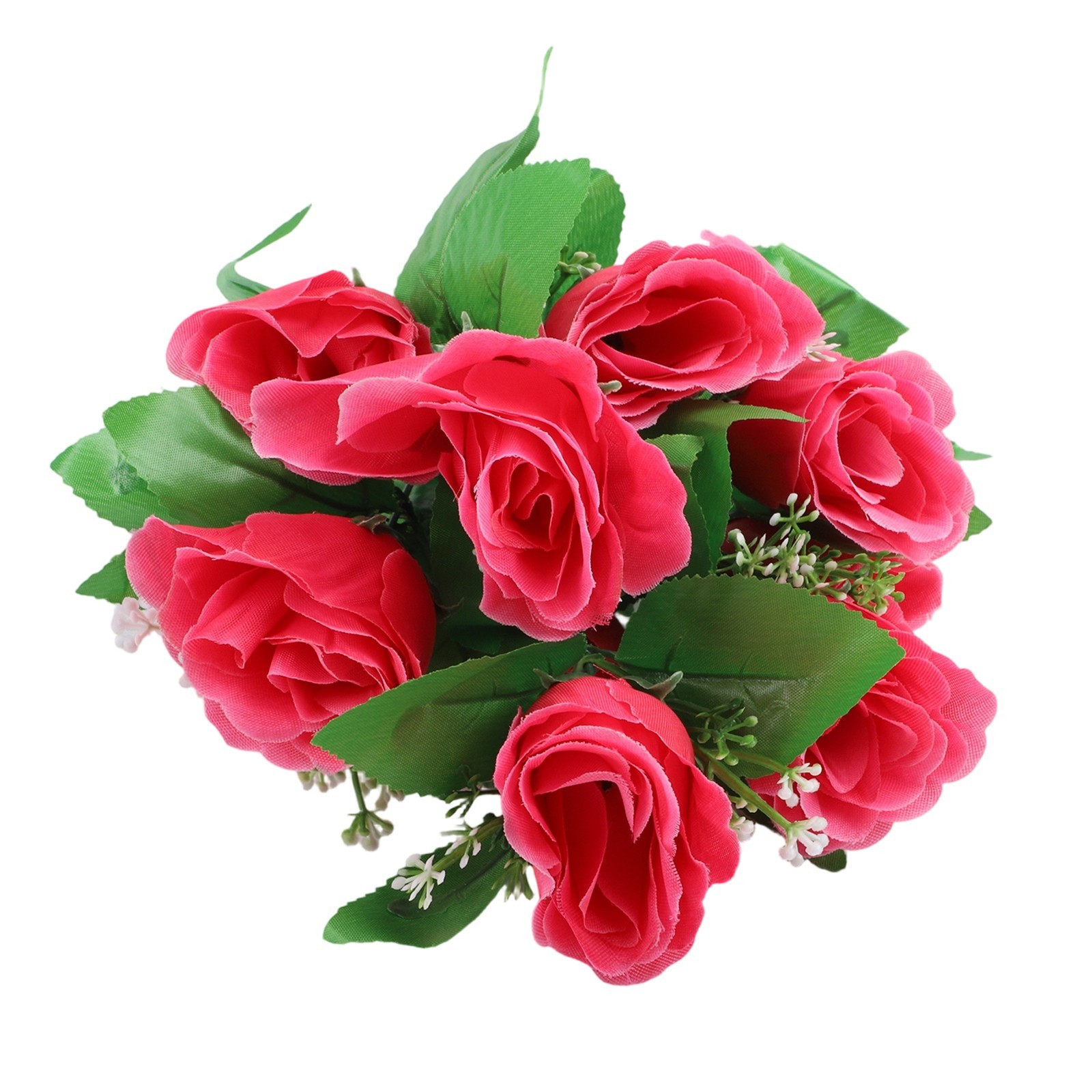 Striking 10 Heads Silk Bud Bunch for Wedding and Home Outdoor Use