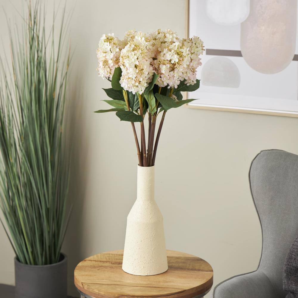 35 In. Pink Hydrangea Artificial Flower Stem (Set of 8)