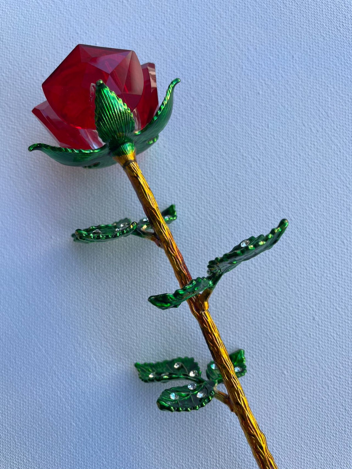 Crystal Rose Ornament – Simulated Immortal Flower for Lovers & Gifts