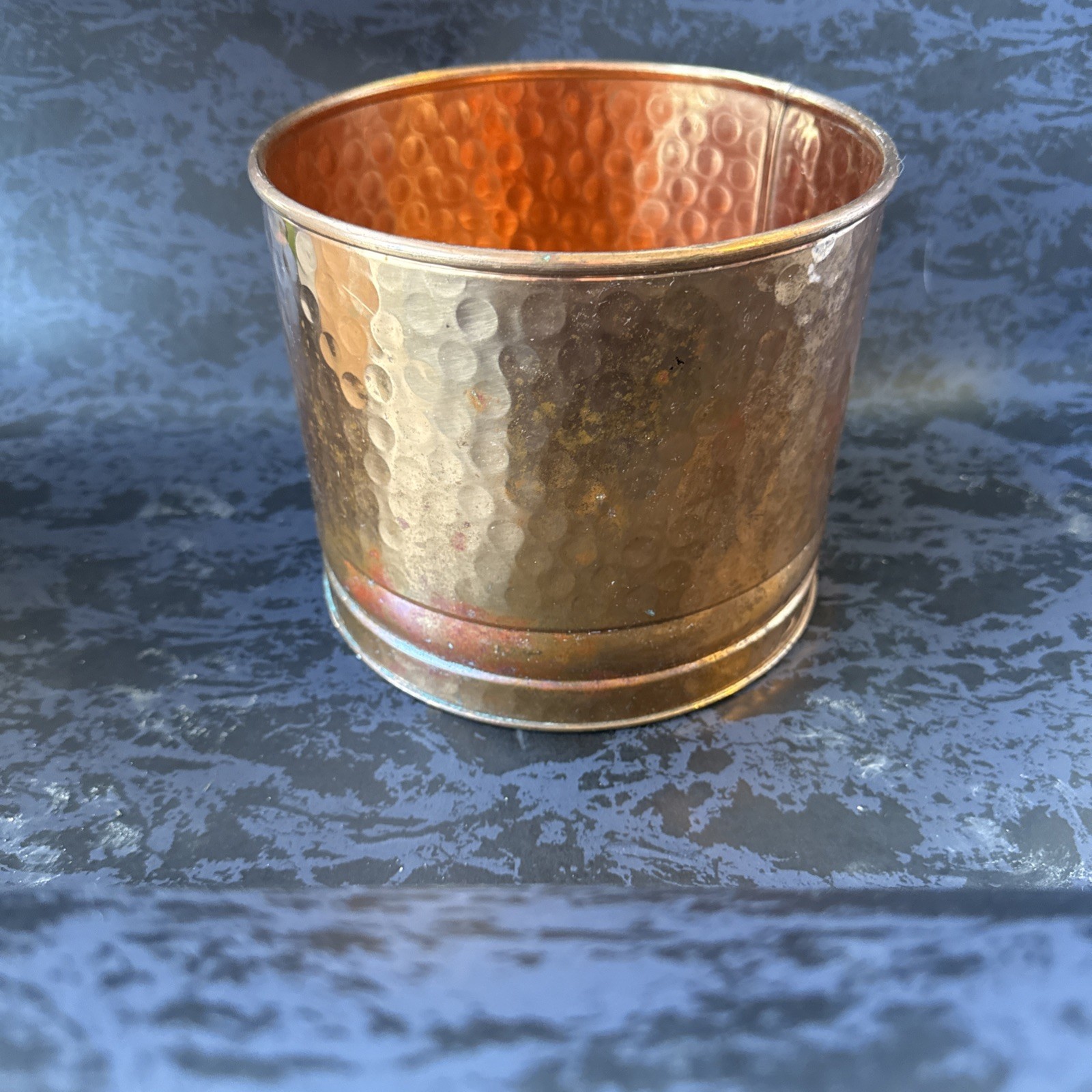 Brass/Copper Colored Pot Great for Indoor Plants Or Home Decor No Markings