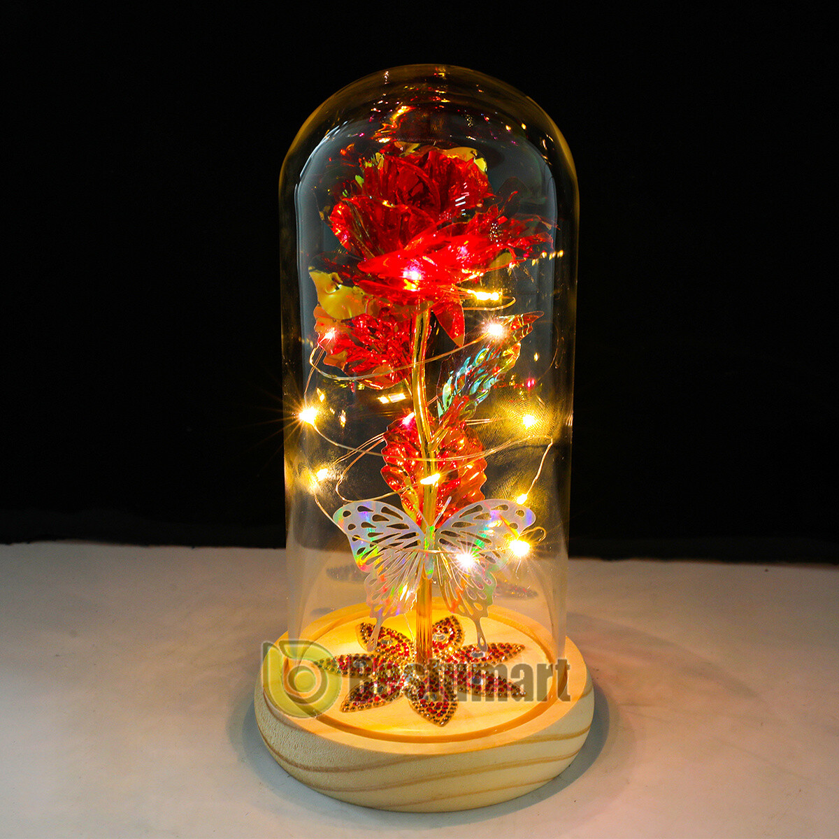 Rose Flowers Christmas Gift for Women,Glass Dome Rose Gifts for Mom Wife Grandma