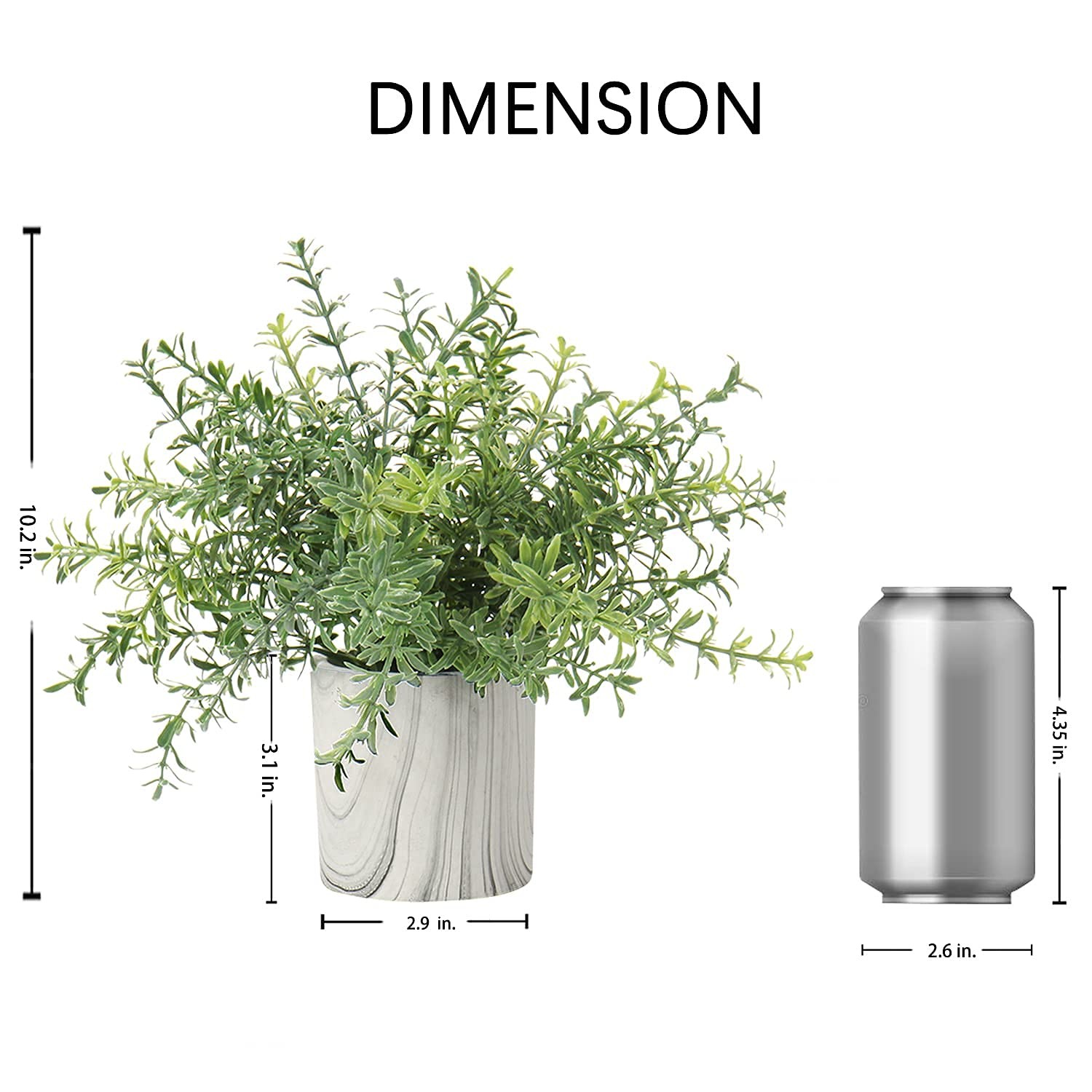 Faux Plants Indoor Artificial Mini Potted Plastic Eucalyptus Table Decor