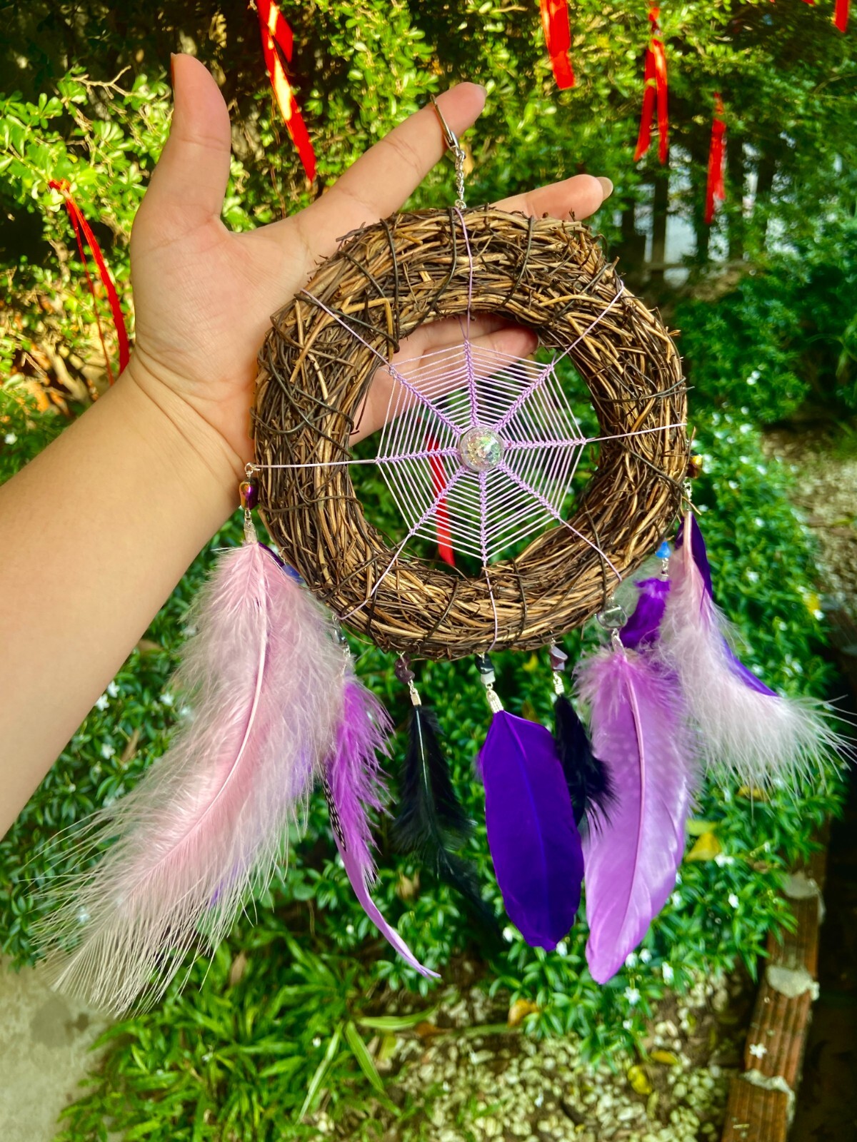 Large bird’s nest dream catcher, Unique dream catcher, Mystical Bird Nest Dream