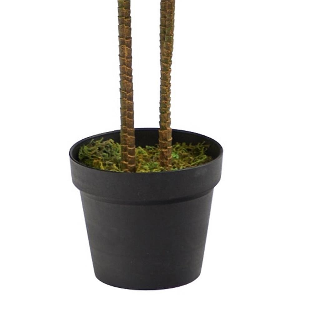 Pemberly Row 43″ Dracaena Silk Plant Real Touch in Green/Black