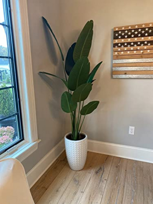 One 5 Foot Artificial Silk Bird of Paradise Palm Tree 5 feet tall, Green