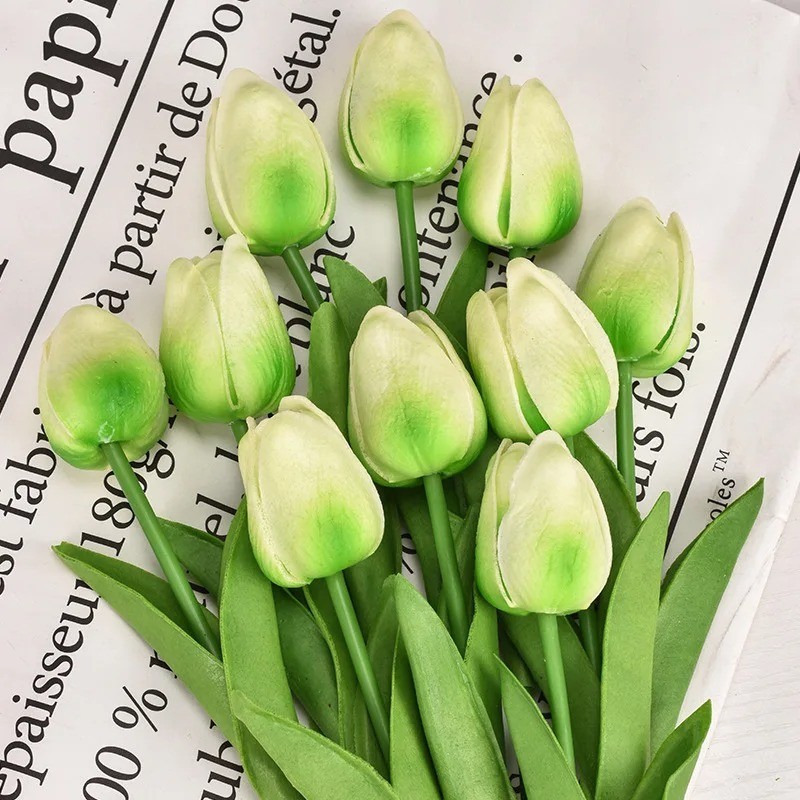 Real Touch Artificial Tulips Bridal Home Wedding Party Festival Decor USA-10 PCS