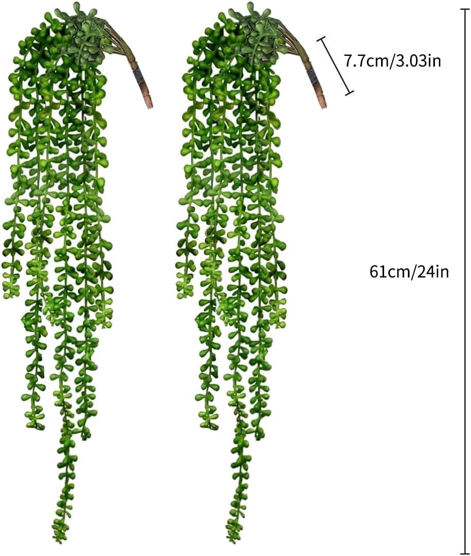 Fake Hanging Plants, String of Pearls Artificial Hanging Succulents Greenery …