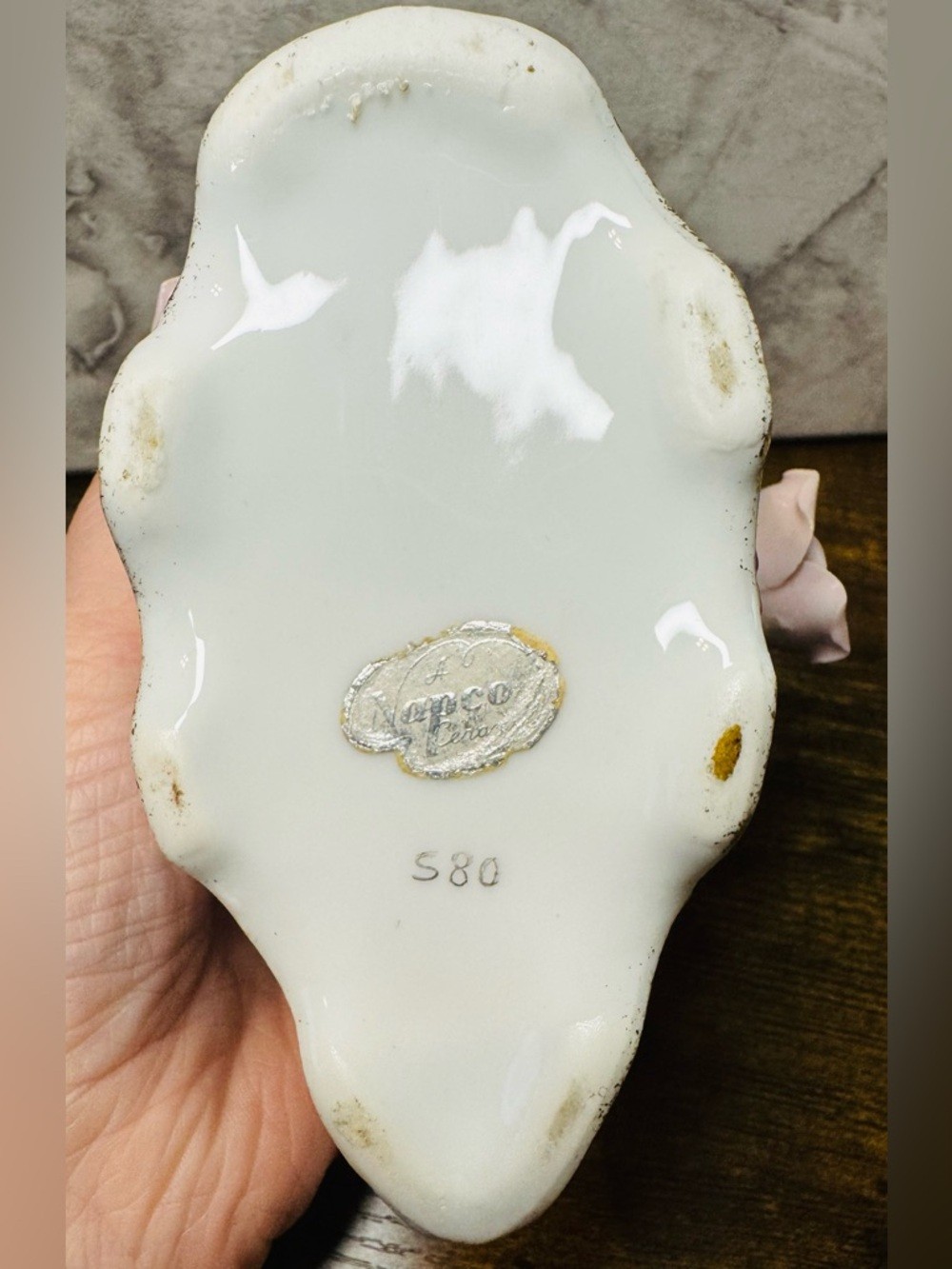 Vintage Napco Porcelain Swan Planter Vase w/ Japan Salt & Pepper Shakers