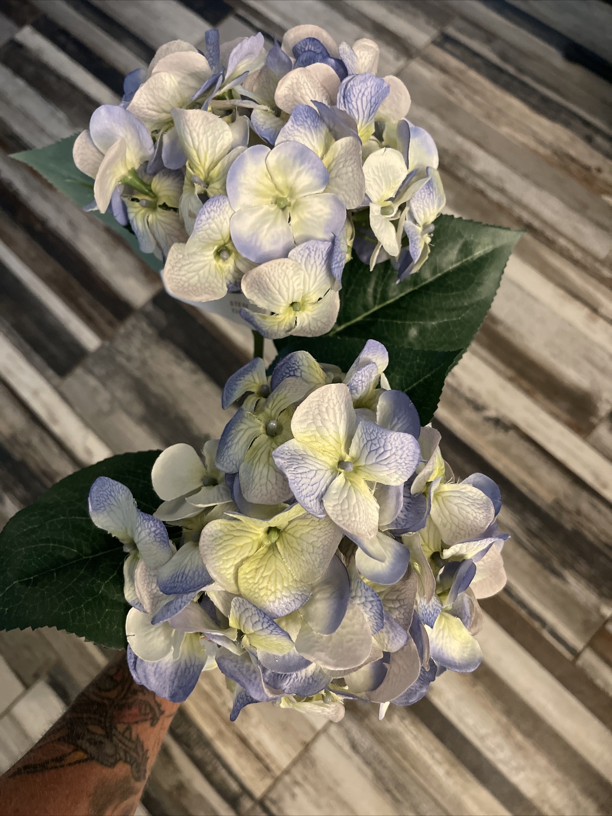 Set of 2 Ashland Light Blue Artificial Hydrangeas 25” Each B1
