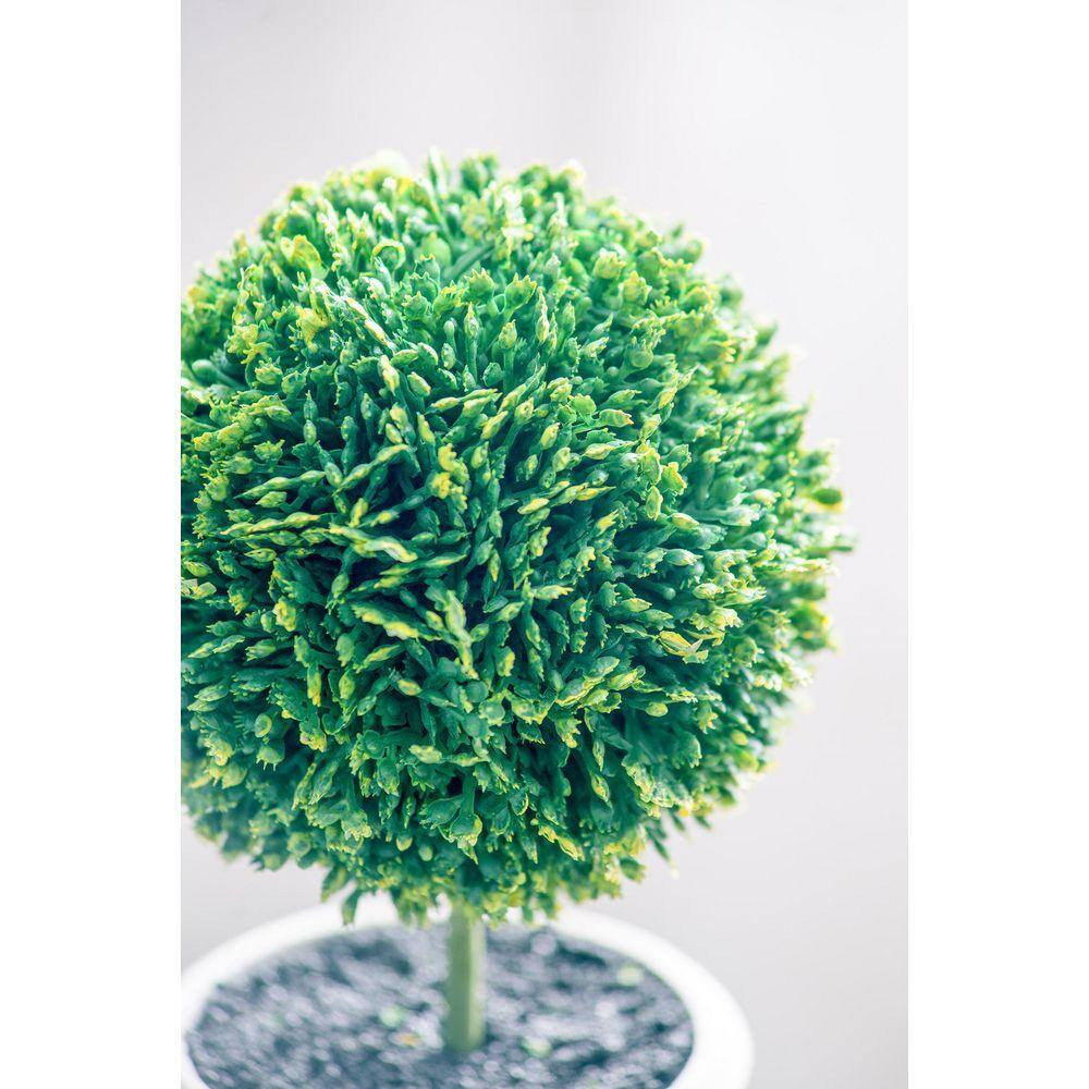3 In. Mini Faux Topiaries in Cream Pot (3-Pack)