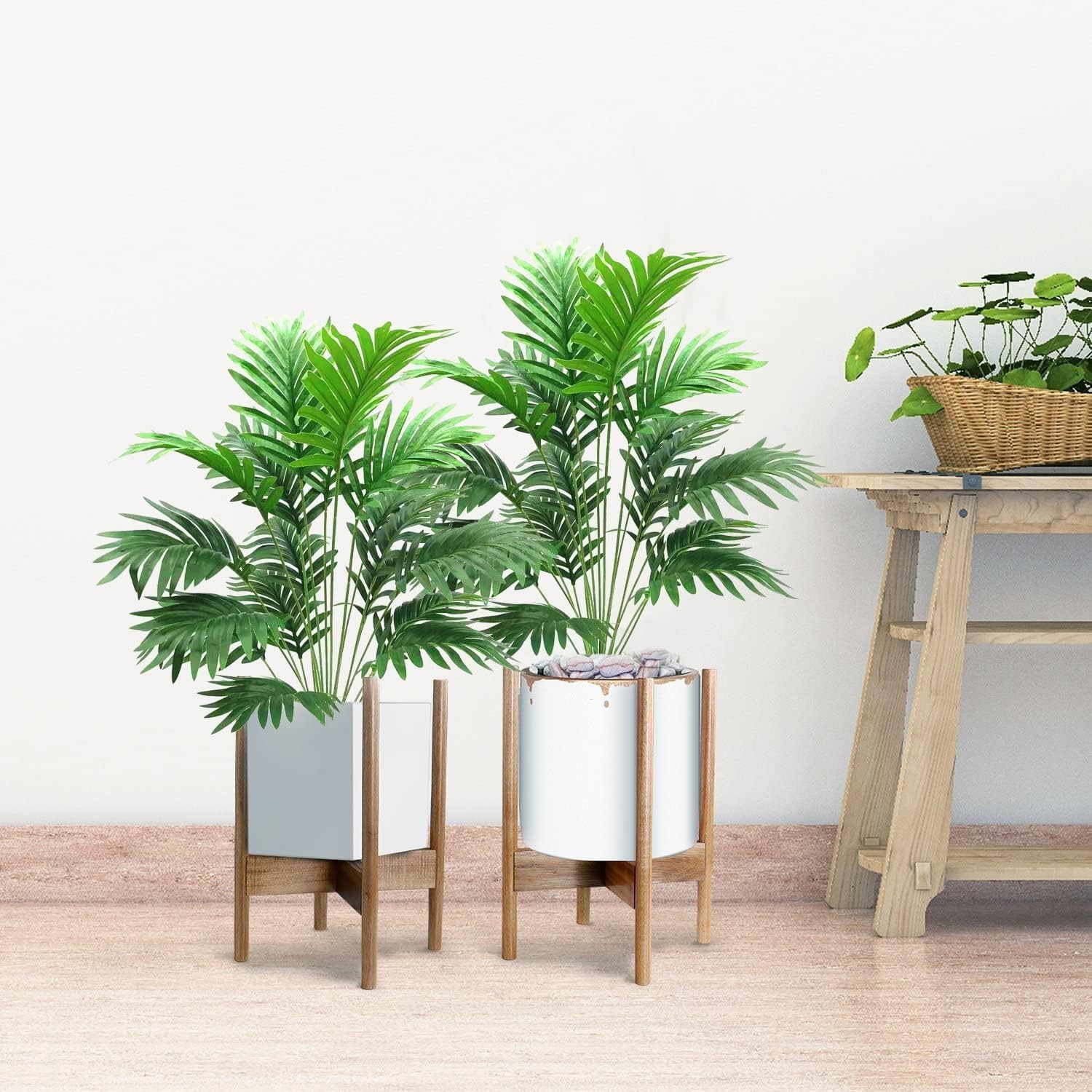 Chic 30″ Imitation Palm Fronds – Adjustable Fake Leaves for Any Space – 2 Pack