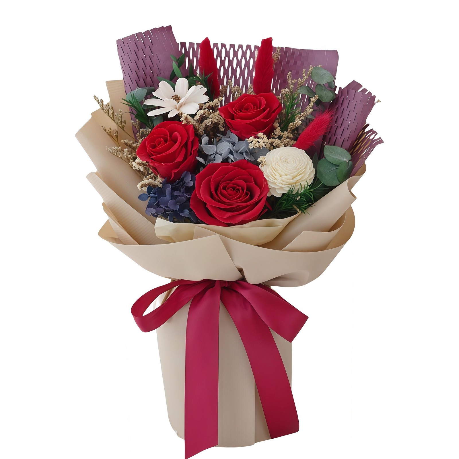 Forever Flowers Bouquets, Real Rose, Mothers Day Gift, Mom Delivery Womens