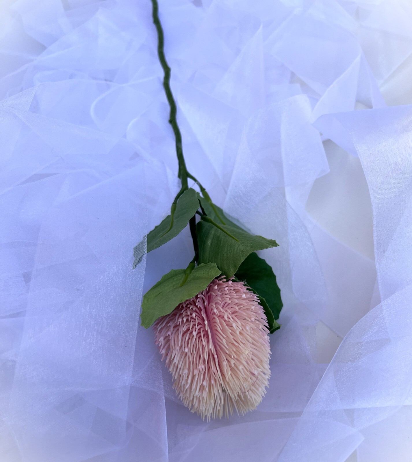 Australian Native Flower Stem Pink Banksia Bottle Brush Flowers Faux Silk x 1
