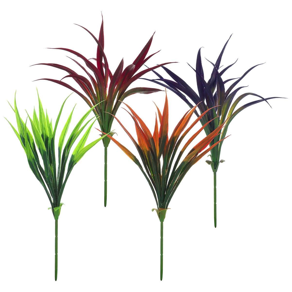 2~8X Bundles Artificial Grass Plant Fake Flower Decor Shrub Greening Landscaping