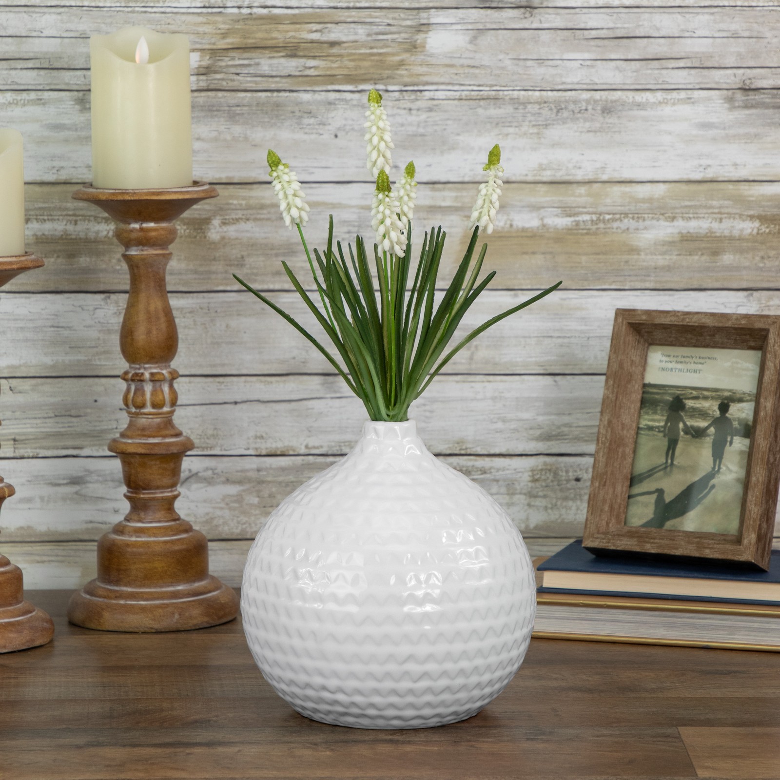 Allstate 12.5″ White Muscari Artificial Floral Spray