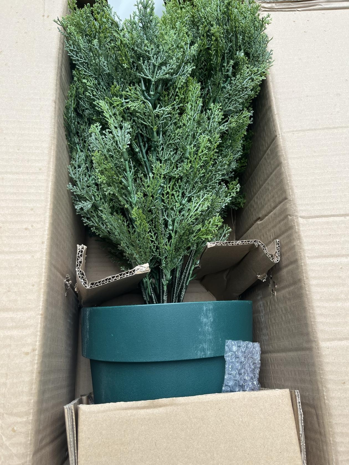 National Tree Company 22-in. Artificial Globe Cedar Tree with Green Growers Pot.
