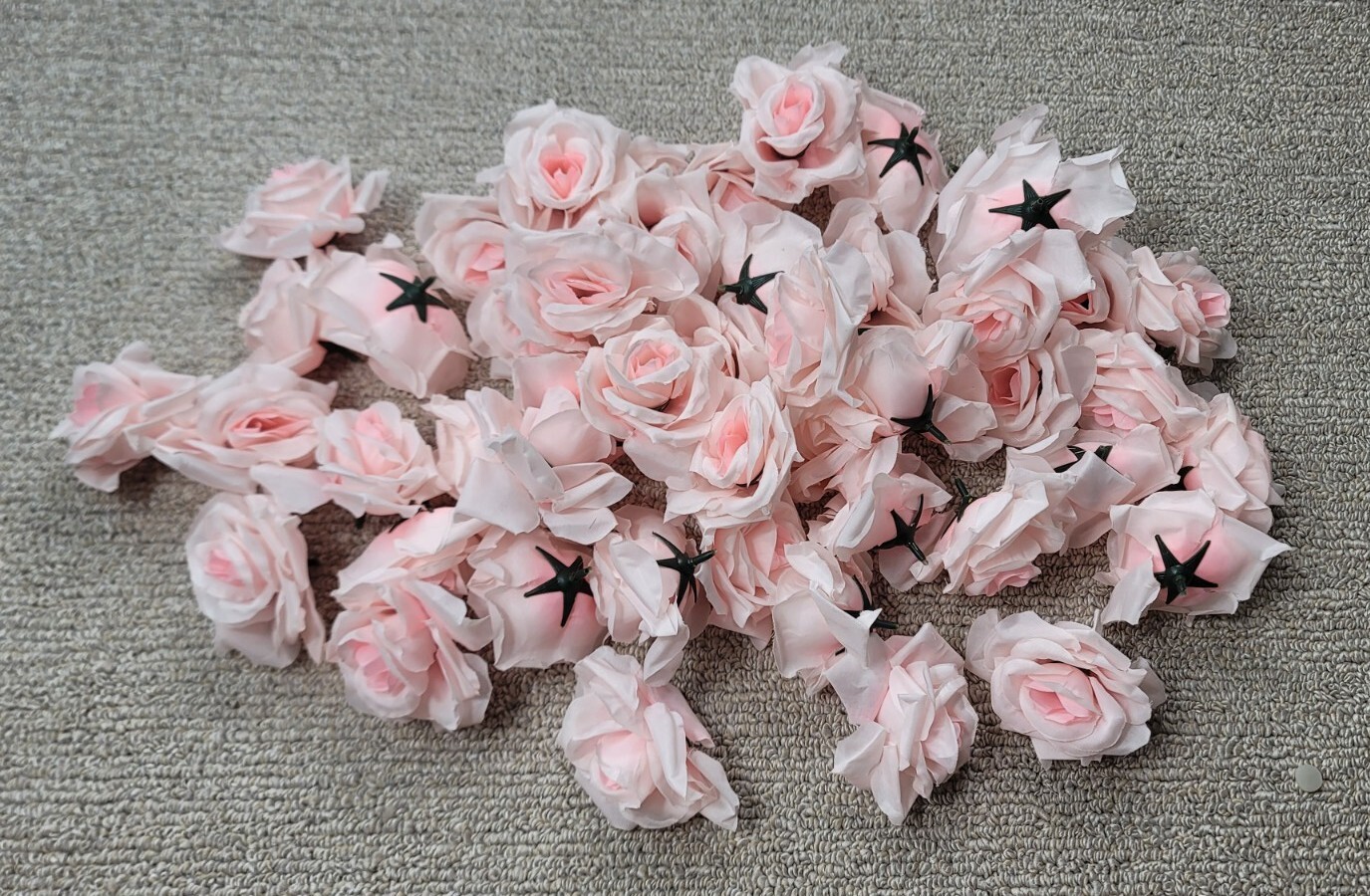 50 Pc Wreath Light Pink Rose Flowers Table Top Decor Wedding Decoration Tops NEW