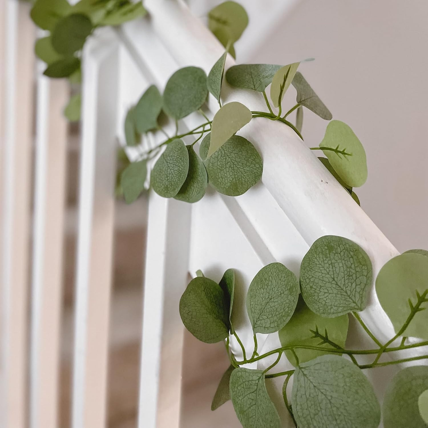 8Pcs Eucalyptus Garland,Artificial Eucalyptus Leaves Table Greenery Garland W…