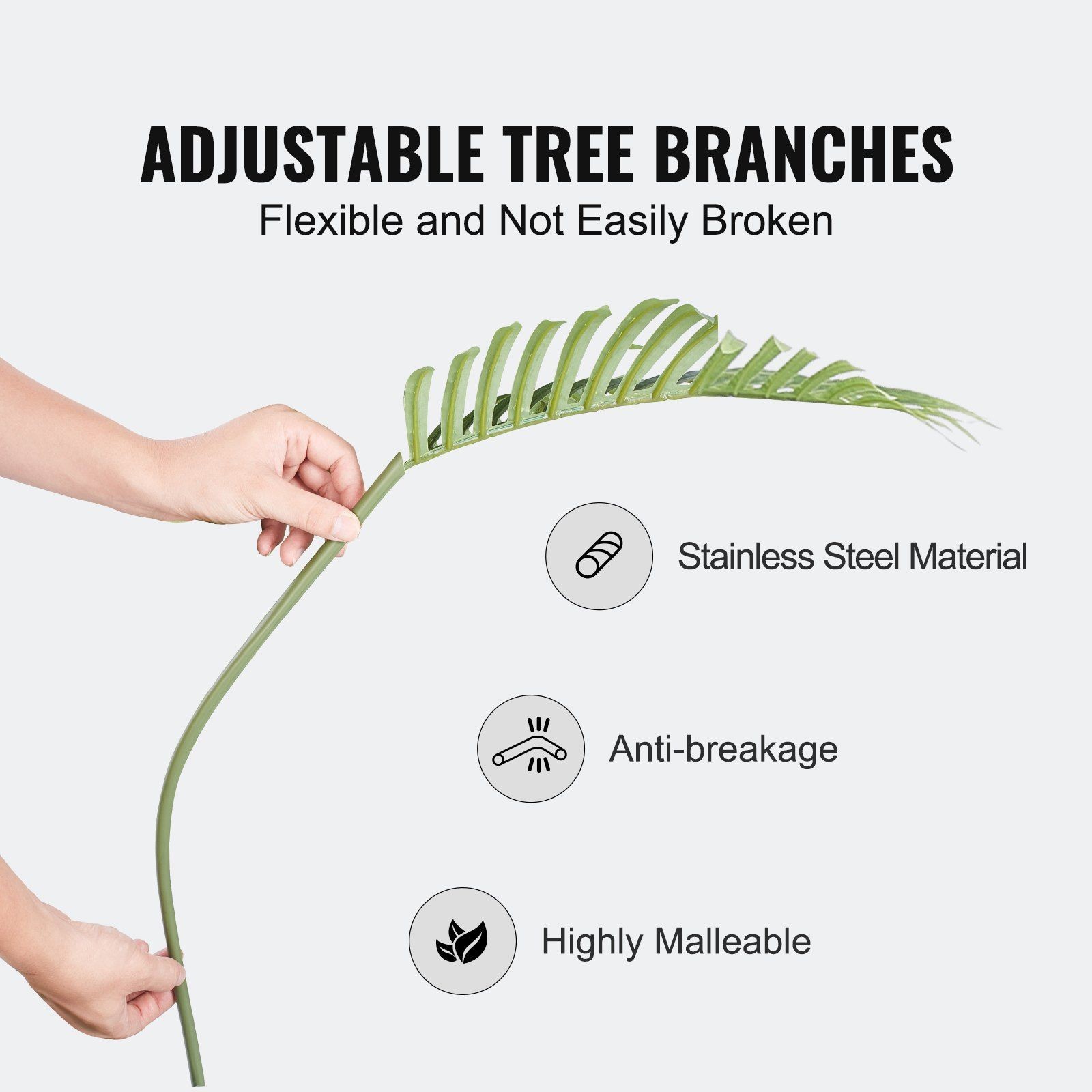 6.5ft Synthetic Gold Cane Palm Plant Bendable Branches Realistic Details