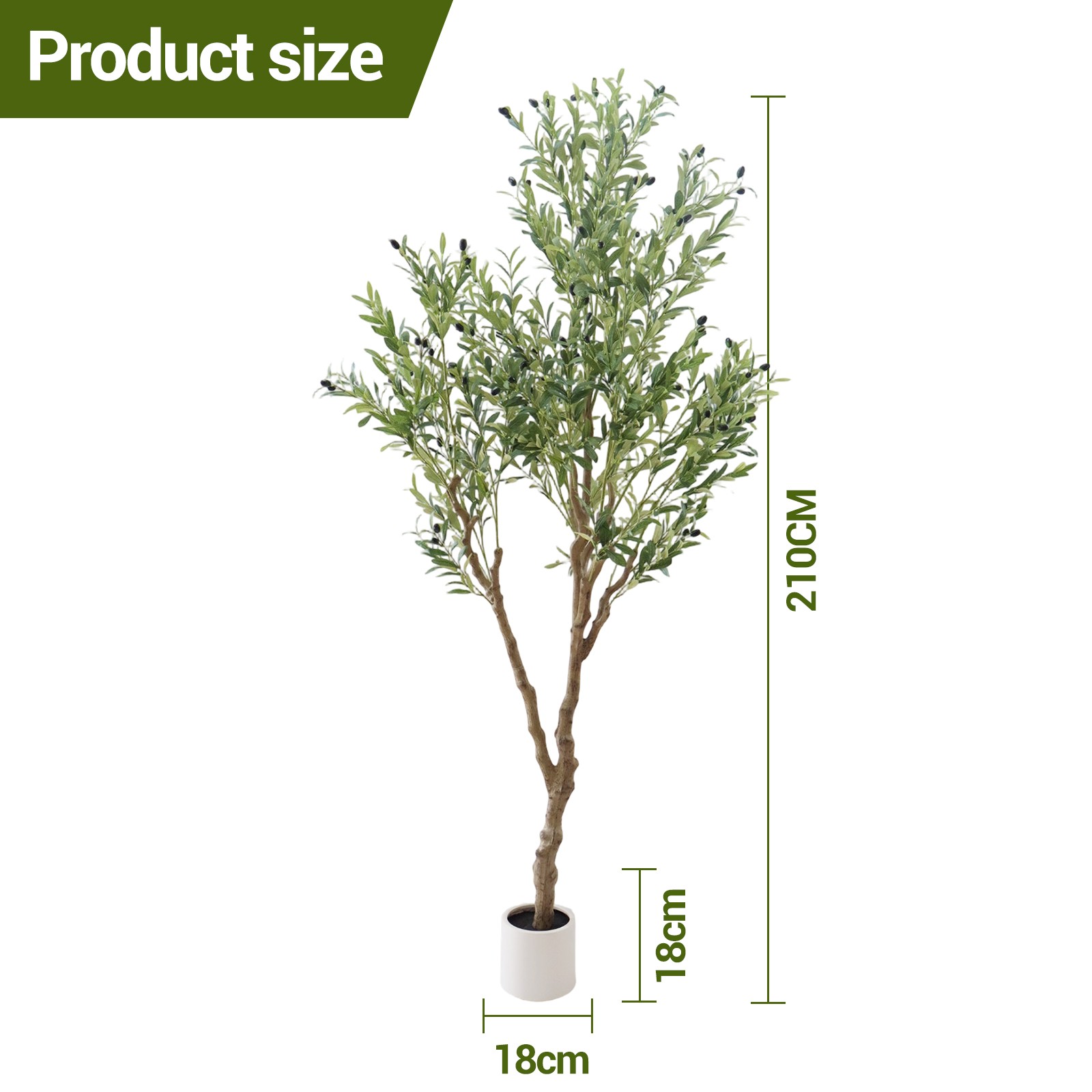 Artificial Olive Tree 210 cm Artificial Plant Artificial Plants Large Olive Tree