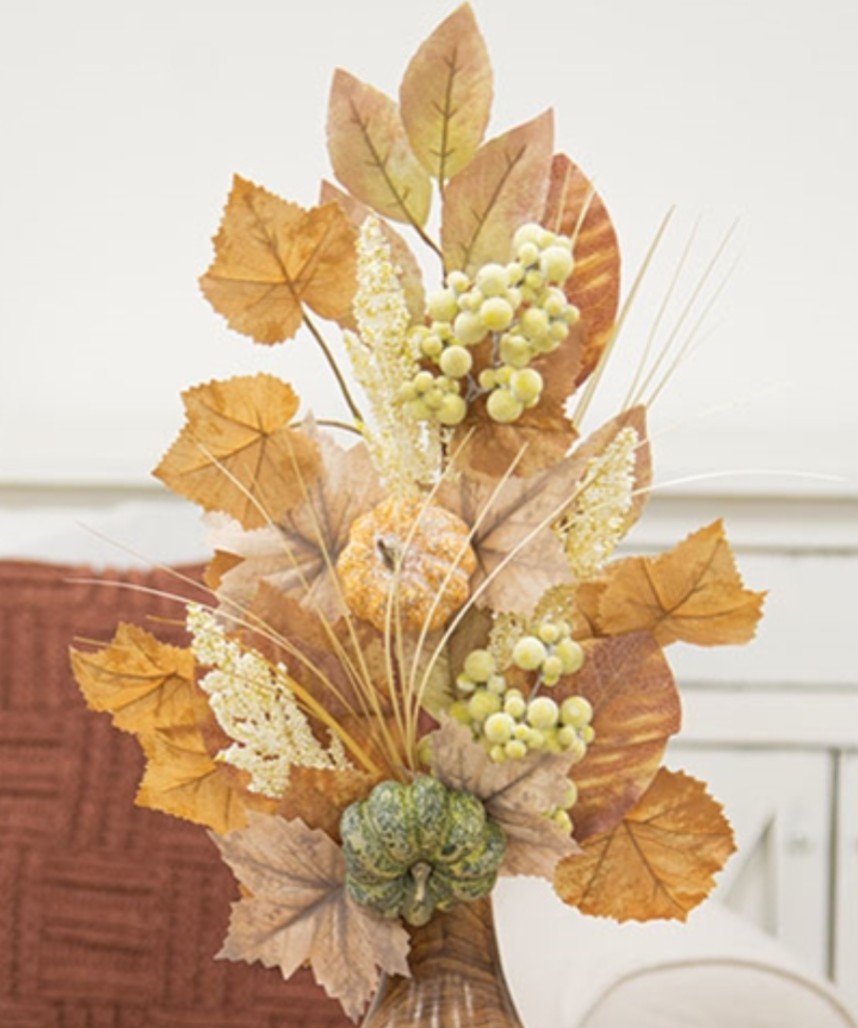 28″ Wind Washed Fall Foliage Floral Pick