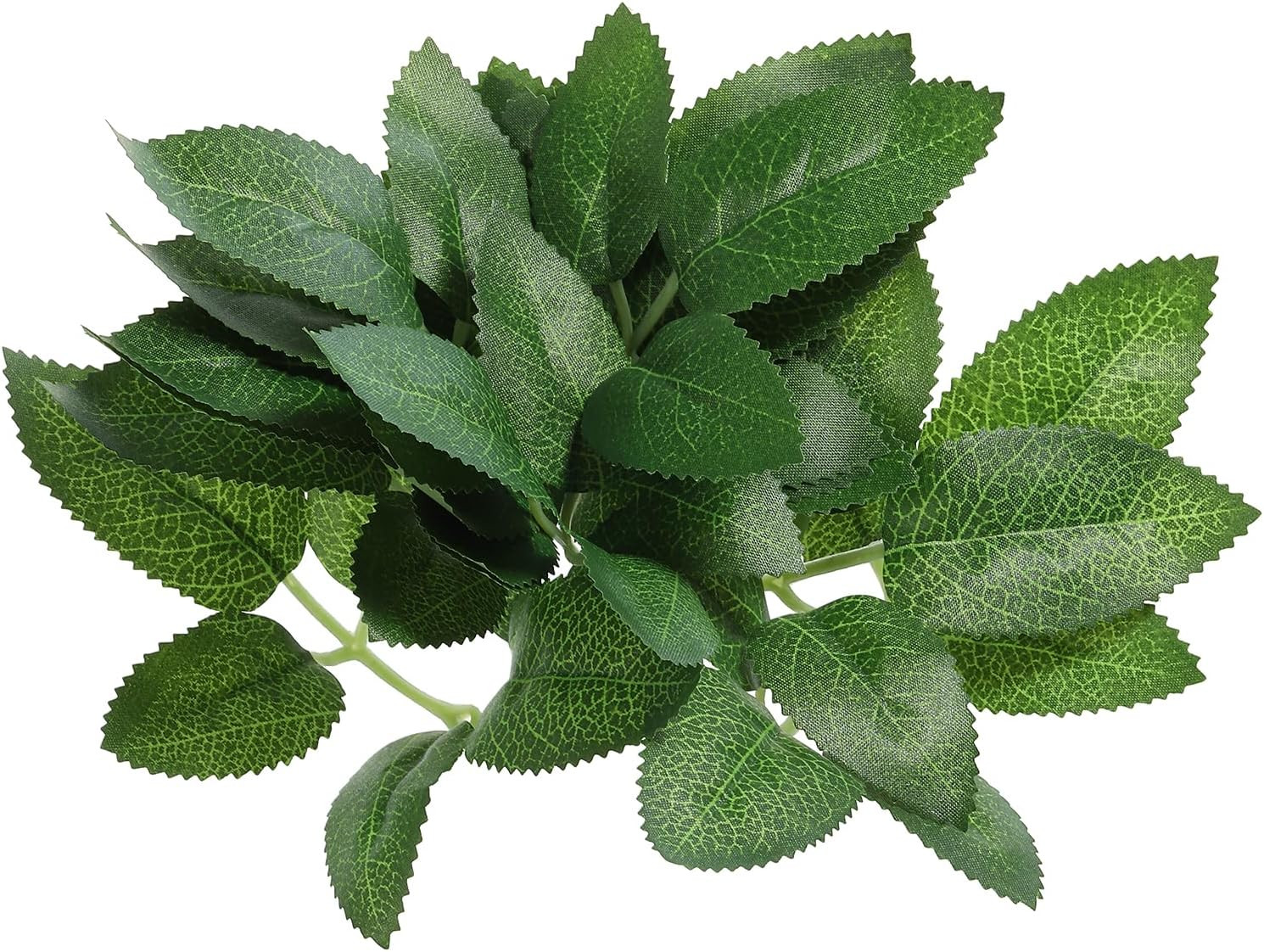 3.54X7.48 Artificial Silk Rose Leaf, 40 Pcs Artificial Greenery Leaves Fake Leav