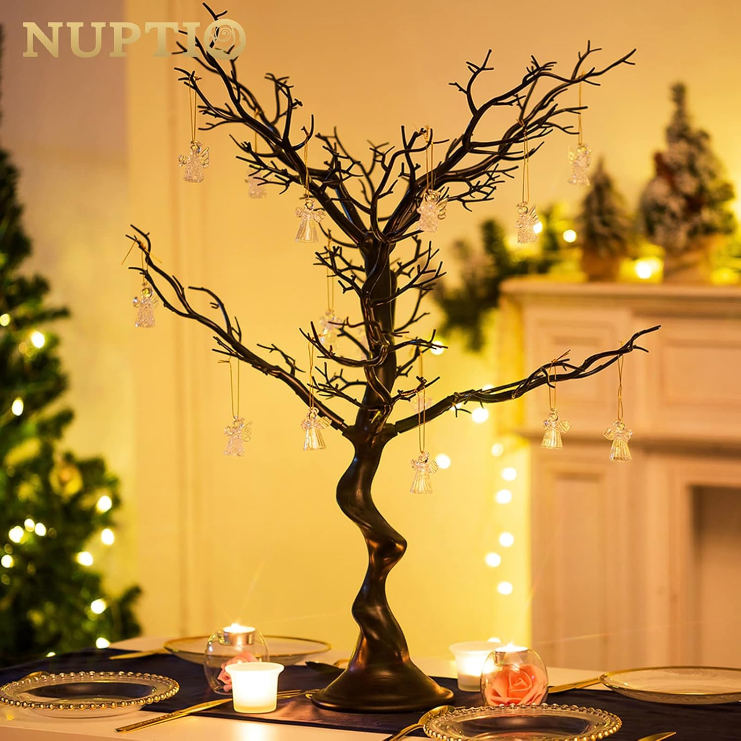Black Halloween Tree Branch: Artificial 30 Inch Tall Manzanita Tree Christmas Ce
