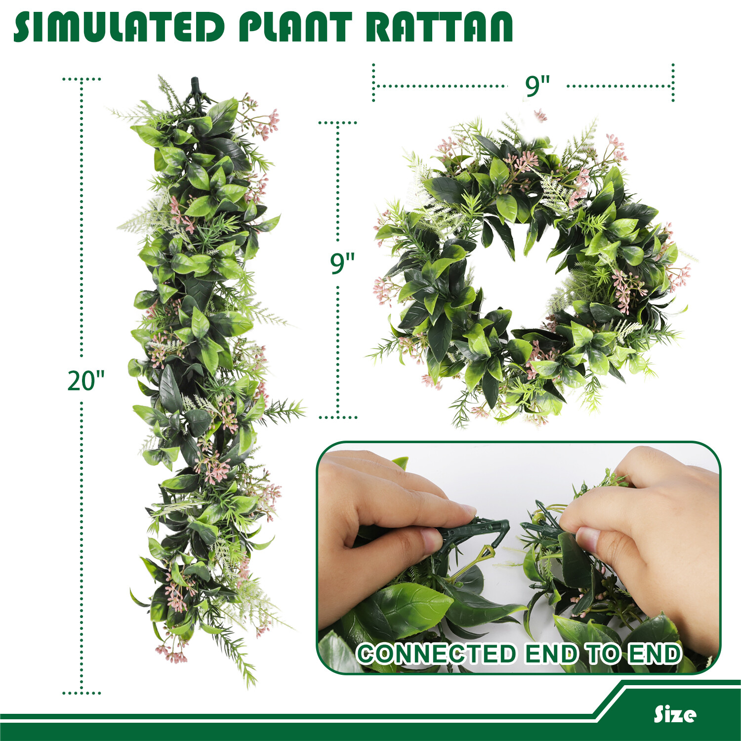 Artificial Vine Garland Plants Trailing Flowers Home Wedding Christmas Decor