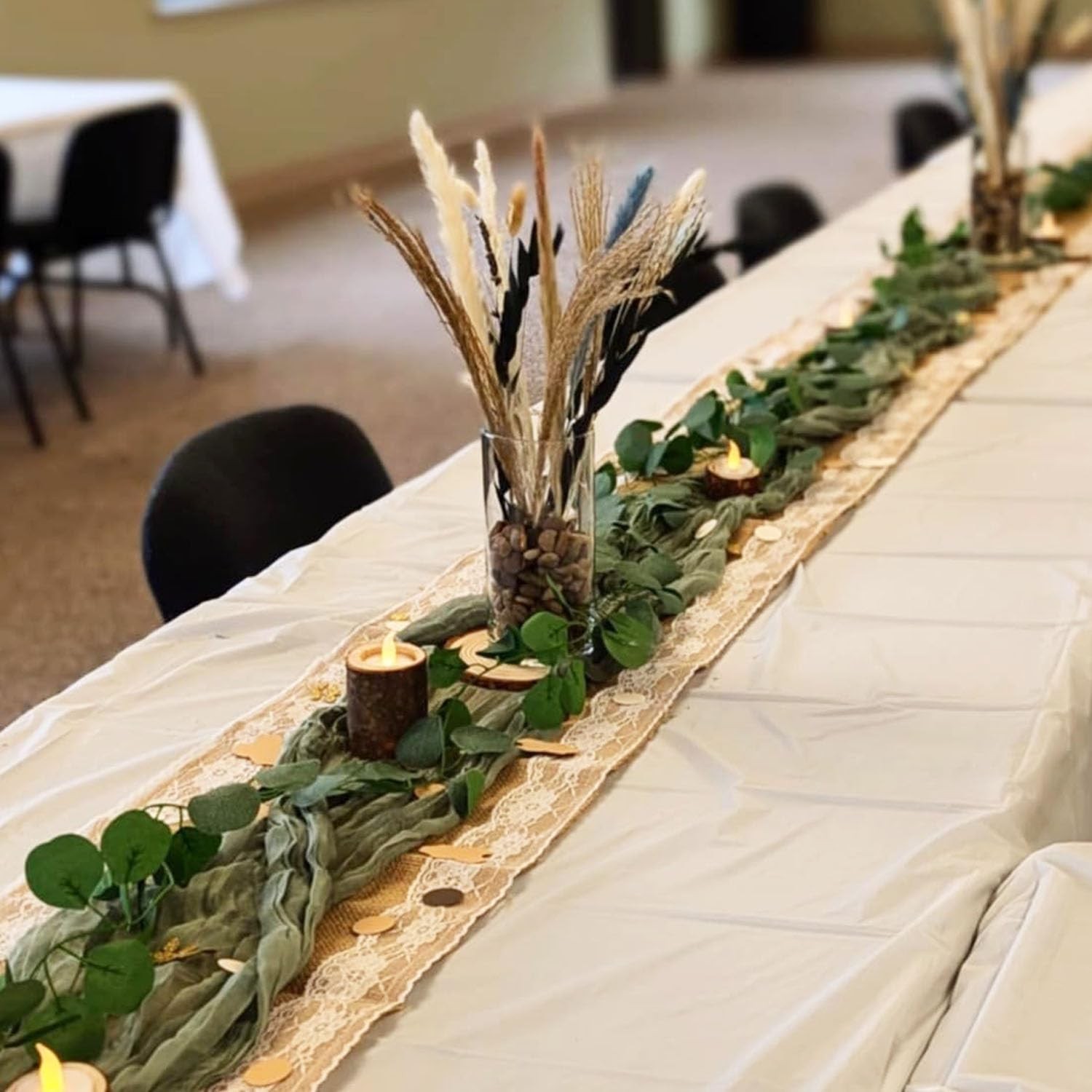 Artificial Eucalyptus Leaves Greenery Garland Wreath Vines for Wedding Party