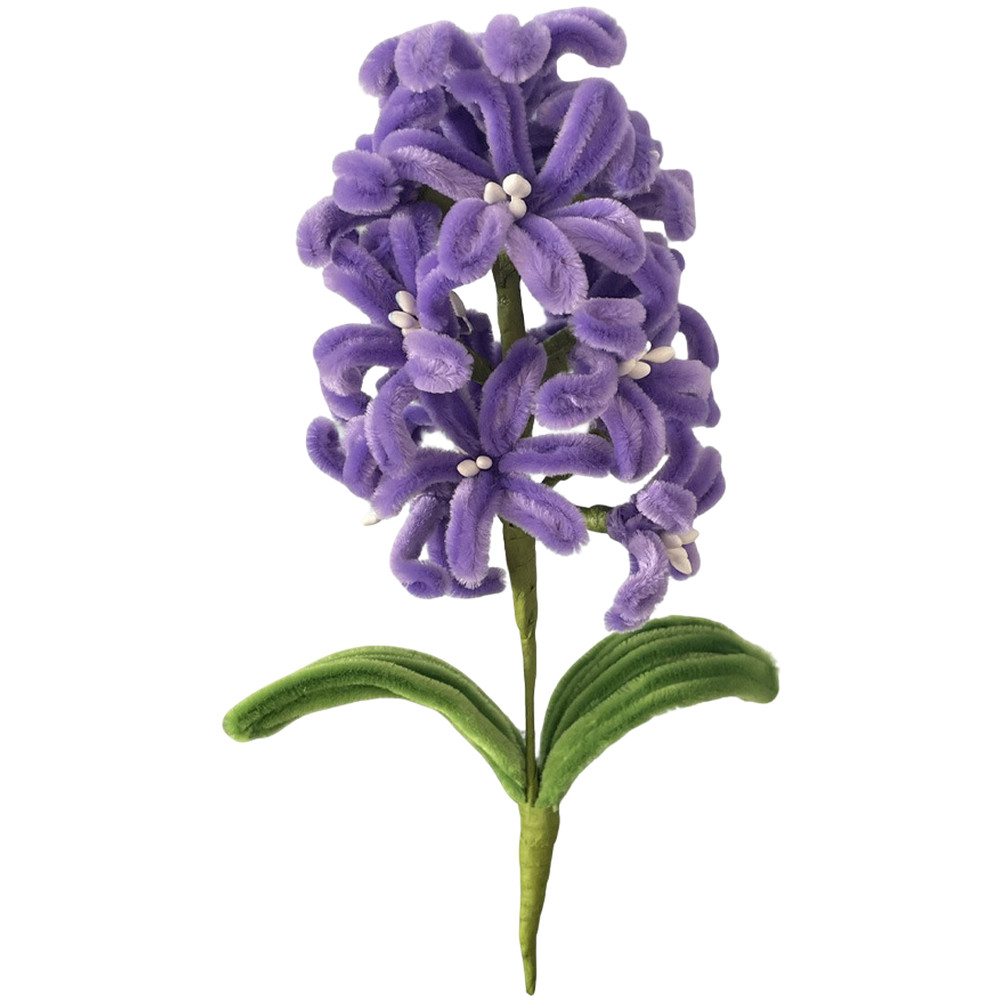 Hydrangea Bouquet Artificial Plastic Flower Handcrafted Detail 30cm Blue Purple