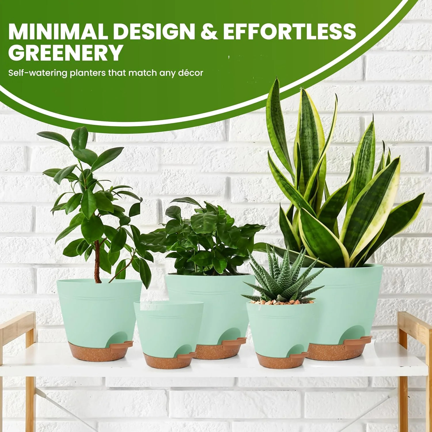 Utopia Home Self Watering Pots for Indoor Plants, Planters for Indoor Plants, Mu