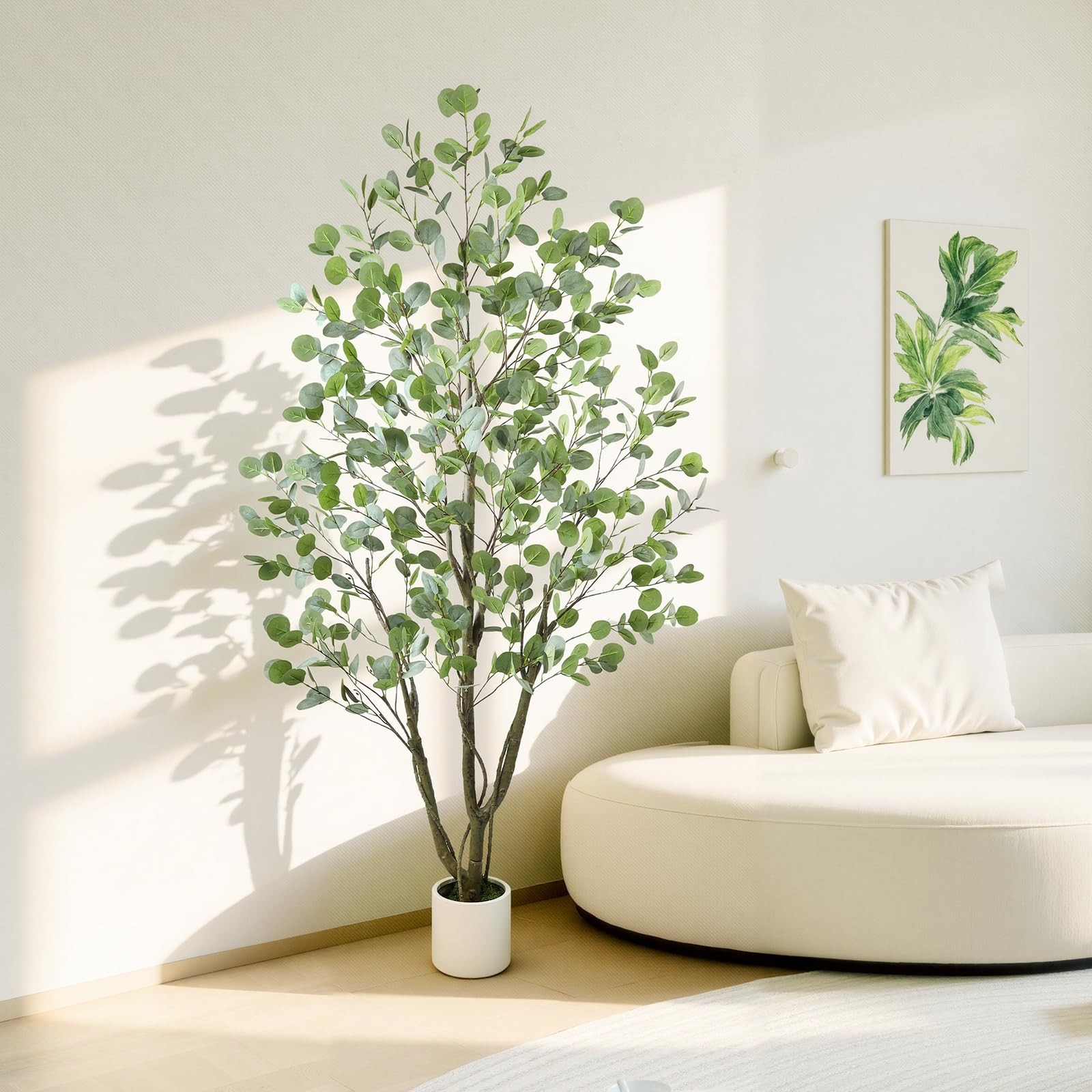 Artificial Eucalyptus Tree 6FT, Indoor Outdoor Faux Tree