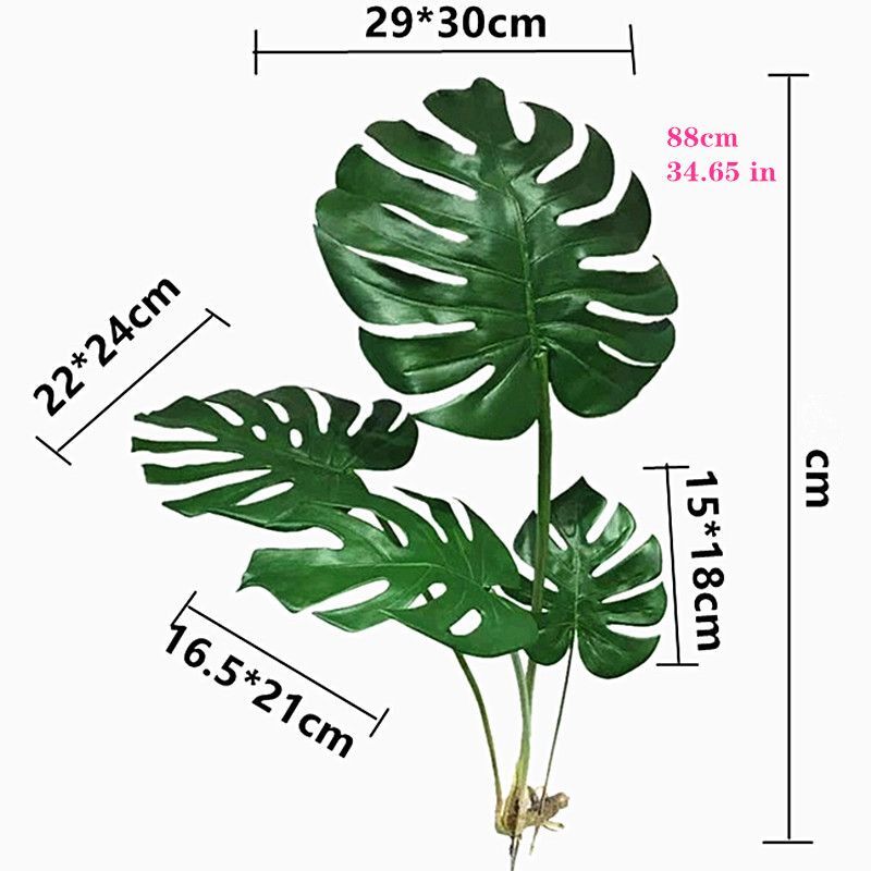 70-88cm Artificial Plant Plastic Palm Tree Leaves Office Hotel Home Garden Decor
