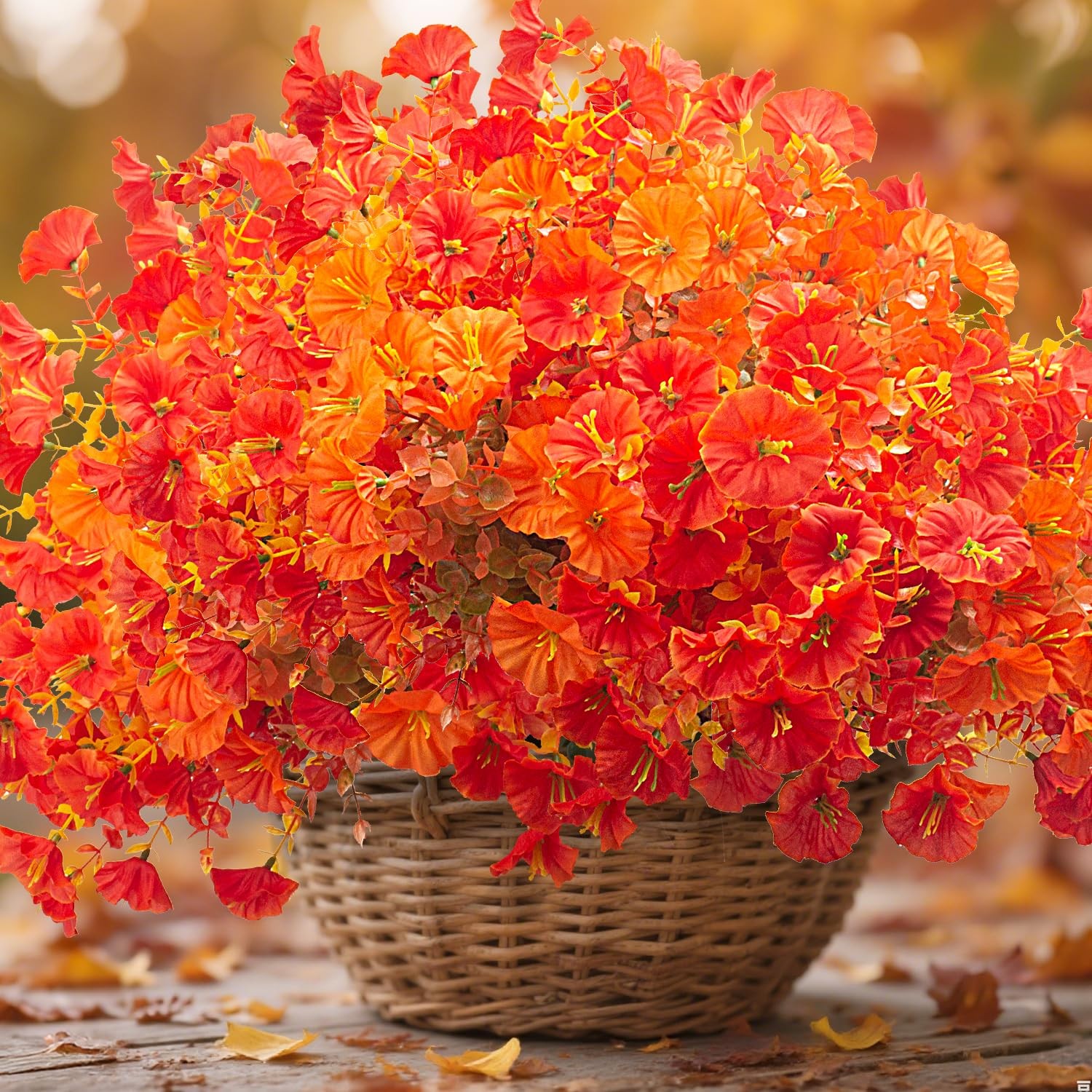 16 Bundles Artificial Fall Flowers No Fade Faux Autumn Plants, Fake Indoor Ou…